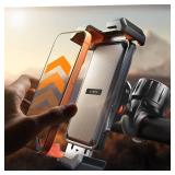 LISEN for iPhone 17 Bike Phone Holder Mount, Compatible with Large Phone ? Anti-Navigation Shaking, Bicycle Phone Holder Handlebar Cell Phone Clamp for iPhone 17 Air Pro Max 15 14 13 Samsung