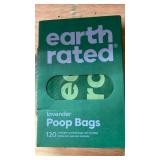 Earth Rated Dog Poop Bags with Handles, Extra Wide, Easy Tie and Guaranteed Leakproof, Lavender Scented, 120 Handle Bags