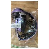 LORELEI X8 Over-Ear Wired Headphones with Microphone with 1.45m-Tangle-Free Nylon Lineand3.5mm Plug,Lightweight Foldable and Portable Headphones for Smartphone,Tablet,Computer,Mp34(Dark Purple)