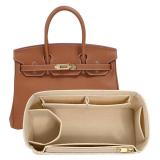 LOUKAYCCI Felt Purse Organizer insert for birkin 25 bag organizer Handbag Insert (Beige, BK25)