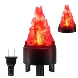 3D Artificial Fake Fire Flames - 110V LED Effect Light Electric Fake Campfire Lamp, Realistic Simulated Prop Flame Lamp for ChristmasHalloweenNew YearIndoorStageParty Night Club Decorations