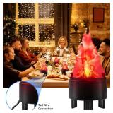 3D Artificial Fake Fire Flames - 110V LED Effect Light Electric Fake Campfire Lamp, Realistic Simulated Prop Flame Lamp for ChristmasHalloweenNew YearIndoorStageParty Night Club Decorations