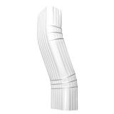 Gutter Downspout OFFSET White (Gloss) Aluminum gutter downspout elbow extensions. (2X3 A-Style)