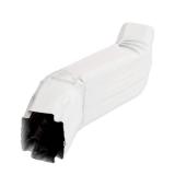 Gutter Downspout OFFSET White (Gloss) Aluminum gutter downspout elbow extensions. (2X3 A-Style)