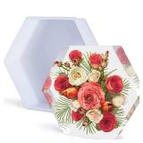 9 Inch Large Silicone Molds for Resin Casting - Upgraded Hexagon Shapes for Flowers Preservation, Books Desktop Organizer, Gift and Home Decors