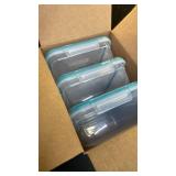 Snapware Total Solution 3-Pack (8.5-Cup) Plastic Food Storage Containers Set, Leakproof and Airtight Locking Lids Rectangular Tupperware, Non-Toxic BPA-Free Lids, Microwave Dishwasher Freezer Safe