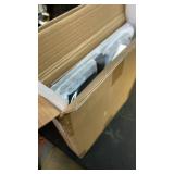 viewcare Corner Bread Box for Kitchen Counter, Bamboo Wood Black Bread Box, Large Capacity Bread Storage Bin with Acrylic Wavy Door Panel (Black, Meduim)