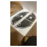 MyGift Matte Black Ceramic Indoor Wall Planter, 12 Inch Semi Circle Hanging Wall Vase, Set of 2