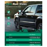 SCITOO Side Mirror Glass Replacement Fits for 1999-2016 For Ford F-250 F-350 F-450 F-550 Super Duty 2000-2005 For Ford Excursion, Left Side Upper and Lower Mirror Glass