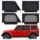 XCBYT Car Window Shades - 2019-2024 Jeep Wrangler JK JL and Gladiator JT Privacy Curtains, Dual Purpose Window Covers, Side Window Sun Shade for Breastfeeding, Napping, Dressing, Camping