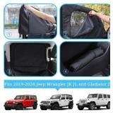XCBYT Car Window Shades - 2019-2024 Jeep Wrangler JK JL and Gladiator JT Privacy Curtains, Dual Purpose Window Covers, Side Window Sun Shade for Breastfeeding, Napping, Dressing, Camping