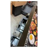 Blackstone - On the Go 22-in. Outdoor Omnivore Griddle with Hood and Flex-fold Legs - Black *griddle top rear brackets bent (easy fix), and missing hardware for lid* - Retail: $439