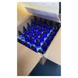 Juvale Mini Blue Glass Dropper Bottles - Travel Essentials Sample Containers for Essential Oil Bottle and Glass Vials - Includes Funnels and Dropper Lids - 2 fl oz, 30-Pack