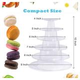 Macaron Tower Stand, 6 Tiers Macaron Display Macaroon Stand Tower Desserts Cupcake Holder Platter for Wedding, Birthday Party, Baby Shower, Party Decoration by Greatstar