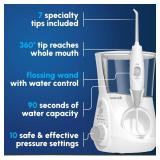 Waterpik Aquarius Water Flosser For Teeth Cleaning, Gums, Braces, Dental Care, Electric Power With 10 Settings, 7 Tips For Multiple Users And Needs, ADA Accepted, White WP-660, Packaging May Vary