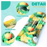 Vertintong 5 Pack Pool Floats Kids Fruit Inflatable Pool Floats Swim Ring Lemon Swim Tube Rings with Inflatable Surfboard for Kids Luau Hawaiian Beach Birthday Party Decoration(Summer)