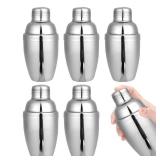 6PCS Mini Cocktail Shaker, Drink Shakers Cocktail,Stainless Mini Martini Shaker, Cocktail Shaker With Strainer, for Bar Tending, Espresso Shaker, for Bar Party Home Drink Mixers (8 OZ)