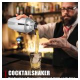 6PCS Mini Cocktail Shaker, Drink Shakers Cocktail,Stainless Mini Martini Shaker, Cocktail Shaker With Strainer, for Bar Tending, Espresso Shaker, for Bar Party Home Drink Mixers (8 OZ)