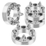HHCSOP 5x4.5 1.5\ Wheel Spacers Fit for Mustang Ranger Explorer Edge Crown Victoria Jeep Wrangler Liberty Cherokee TJ YJ XJ MJ KJ KK ZJ, 5x114.3 Wheel Adapters 82.5mm Bore 12x20 Studs, Silver 4PCSin