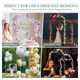 WellSign Wedding Arch Backdrop Stand 7.2FT, 6FT Set of 2, Gold Metal Balloon Arch kit Stand for Gender Reveal Ceremony Birthday Anniversary Bridal Graduation Party Event Decoration