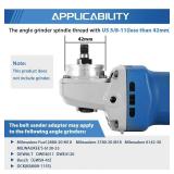 Belt Sander Adapter 58-11 UNC File Belt Sander Detailing File Sander Bandfile Belt Sander with 10PCS Belts for Edge Corner Crevice Included Angle Irregular Plane