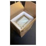 Kenning 8 Pcs Small Glass Frame for Pressed Flowers 3.5 x 2.5 Inch, Double Floating Picture Frames Brass Hanging Photo with Chain Wall Decor for Dried Flower Christmas Tree Ornaments(Gold)