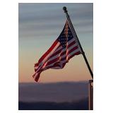 6FT Flag Pole Kit,Stainless Steel Heavy Duty Black American US Flagpole, Rustproof for Outdoor Garden Roof Walls Yard (Without Bracket)