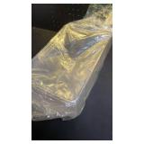 Havawish 2 Set Ice Bin and Flexible Scoop Set Plastic Freezer Ice Bin with Pull out Handle Clear Storage Bucket for Container with Bucket Scoop(Blue,10.83 x 7 x 4.33 in)