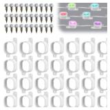 Beeveer 70 Sets Light Clips for Govee H706 H806 Mounting Clips with 140 Screws Compatible with Govee Pro Permanent Outdoor Lights Extension, Install Firmly (White)