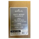 Hallmark Holiday Gift Wrapping Set with 3 Rolls, Ribbons, and Bows