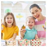 Roowest 6 Pcs 6.5ftft Small Wooden Crates for Christmas Crafts Unfinished Wood Crate Basket for Display Home Bathroom Arts Milk Wine Towel Toys