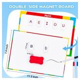 Classroom Magnetic Letter Tiles for Phonics and Spelling-JoyCat 234 Foam Alphabet Tiles Magnetic Letters with Double-Side Magnet Board and Compartment Storage Case