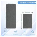 Non-Slip Shower Mat Bathtub Mat for Bath Tub,Anti Slip Bath Tub Mat,Floor Mat,Soft PVC Loofah Bathroom Mats,Foot Scrubber Mat,Quick Drying Easy Cleaning Mats for Wet Areas?40 * 16 Grey?
