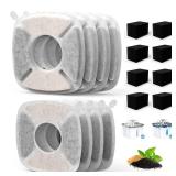 8 Pack Cat Water Fountain Filter Compatible with 679513585oz Automatic Pet Dispenser, Triple Filtration Dog Fountain Filter (8 Carbon Filters+8 Sponge Filters)