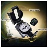 DonDofla Compass Hiking Survival Gear, Backpacking Field Scout Compas for Girl Boy, Durable Map Reading Geology Activities Hunting Camping Navigation