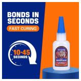 Super Glue Clear 30 g(1.06 oz.), Strong Fast Drying Waterproof Liquid Adhesive for Plastic, Metal, Wood, Rubber, Ceramic, Leather Repair,Rhinestone Jewelry, DIY Crafts