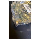 KAMANINA End Cap Replacement Finials for 34 or 58 Inch Curtain Rods, Warm Gold Drapery Rod Finials with M6 Standard Screws, Set of 2