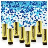 Confetti Poppers Cannons for Wedding Birthday Graduation Baby Shower Anniversary Christmas New Yearfts Kids Fun Party Supplies Decorations and Favors (Blue)