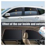 ZATOOTO Car Window Shades for Honda CR-V 2017-2022, 4 Pcs Magnetic Car Window Covers - 100percent Block Light Privacy Curtains, Side Window Sun Shade for Baby Breastfeeding, Sleeping, Camping