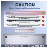 Soonjet Compatible for MacBook Air 13 inch Case 2020 2019 2018, A2337 M1 A2179 A1932, Same as Bare Device, Sturdy Plastic Protective Hard Shell Cover for MacBook Air 13.3 inch Case - Matte Clear