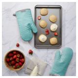 KitchenAid Asteroid Oven Mitt Set, 7\x12.5\in, Aqua Sky, 2 Piecein