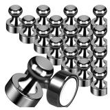 20Pack Strong Magnets for Refrigerator Neodymium Fridge Magnets Adult Magnets for Dry Erase Board Lockers Whiteboard Kitchen Home Office Classroom Black