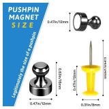 20Pack Strong Magnets for Refrigerator Neodymium Fridge Magnets Adult Magnets for Dry Erase Board Lockers Whiteboard Kitchen Home Office Classroom Black