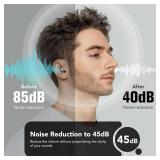 Ear Plugs for Sleeping Noise Cancelling, 45dB Earplugs for Noise Reduction, Reusable Noise Cancelling Ear Plugs Hearing Protection for FocusStudyWorkConcert, Silicone EarPlugs with Case and 8 Eartips