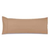 Nestl Body Pillow Cover Soft Pillowcase Lightweight Mocha Microfiber 20x54 Inches Envelope Closure
