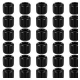 Suclain 20 Pieces 0.7 Inch Chime Candle Holder Small Candle Holders Ceramic Holder for Rituals, Spells, Vigil, Altar, Witchcraft, Wiccan Supplies(Black)