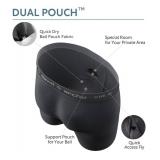 DAVID ARCHY Menfts Underwear Ultra Soft Modal Dual Pouch Trunks Support Ball Pouch Bulge Enhancing Boxer Briefs for Men 4 Pack(L, Black)