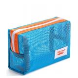 Mr. Pen- Mesh Pencil Case, Blue, Mesh Zipper Pouch Bags with Zipper Pouches for Organization, Cosmetic Bag, Purse Pouch