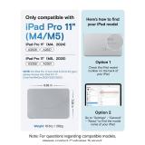 MOFT Dynamic Folio Case for iPad Pro 11- inch (M5 2025  M4 2024), Silm Magnetic Stand Case with 20+ Viewing Angles, Auto WakeSleep, Ultra Thin, Cement x Sapphire