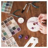 uxcell 200pcs Open Bead Tips Knot Covers, 1mm Metal Clamshell Crimp Fold-Over Calotte Ends Caps for DIY Bracelets Necklaces Crafts Jewelry Making, Black